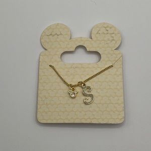 Disney Parks Necklace with Mickey head and Letter S